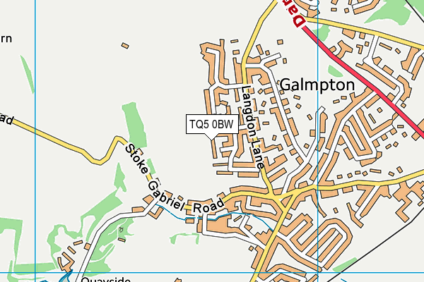 TQ5 0BW map - OS VectorMap District (Ordnance Survey)