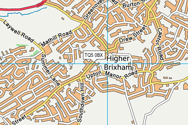 TQ5 0BX map - OS VectorMap District (Ordnance Survey)