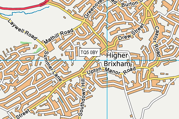 TQ5 0BY map - OS VectorMap District (Ordnance Survey)