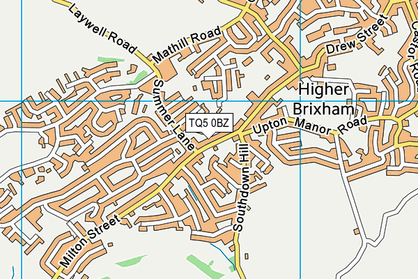 TQ5 0BZ map - OS VectorMap District (Ordnance Survey)