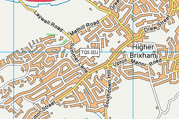 TQ5 0DJ map - OS VectorMap District (Ordnance Survey)