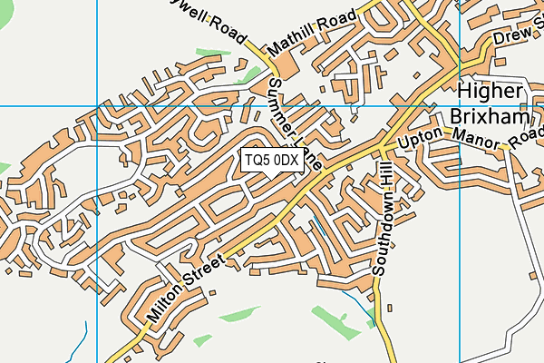 TQ5 0DX map - OS VectorMap District (Ordnance Survey)