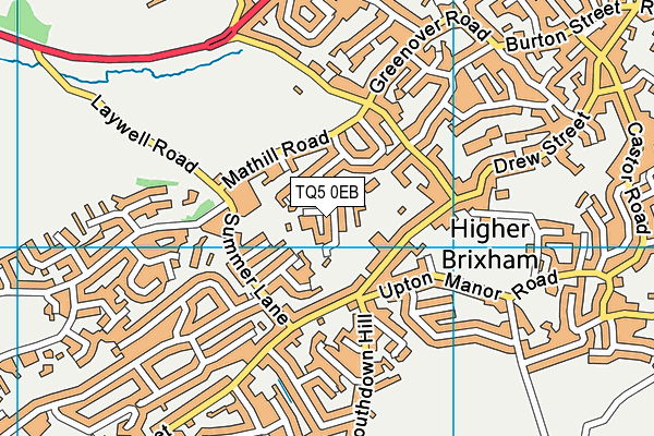 TQ5 0EB map - OS VectorMap District (Ordnance Survey)