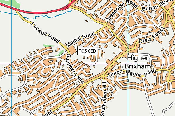TQ5 0ED map - OS VectorMap District (Ordnance Survey)