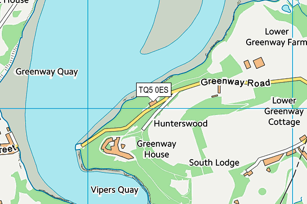 TQ5 0ES map - OS VectorMap District (Ordnance Survey)