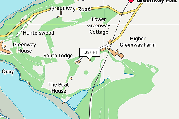 TQ5 0ET map - OS VectorMap District (Ordnance Survey)