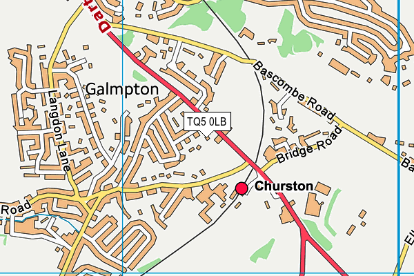 TQ5 0LB map - OS VectorMap District (Ordnance Survey)