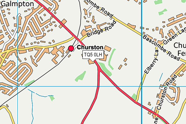Churston Ferrers Grammar School Playing Fields map (TQ5 0LH) - OS VectorMap District (Ordnance Survey)