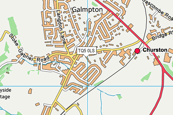 TQ5 0LS map - OS VectorMap District (Ordnance Survey)