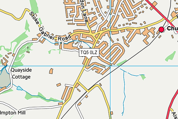 TQ5 0LZ map - OS VectorMap District (Ordnance Survey)