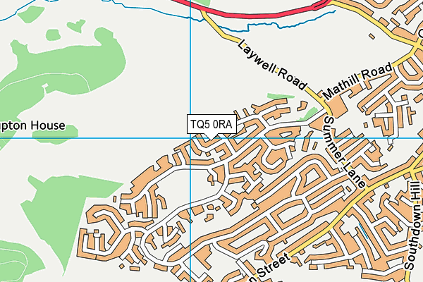 TQ5 0RA map - OS VectorMap District (Ordnance Survey)