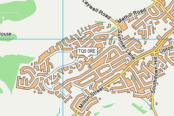 TQ5 0RE map - OS VectorMap District (Ordnance Survey)
