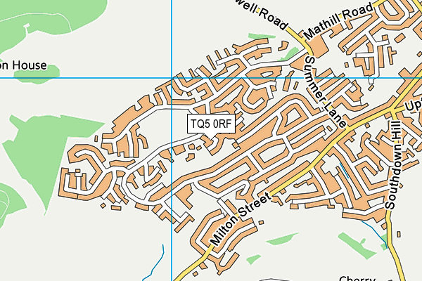 TQ5 0RF map - OS VectorMap District (Ordnance Survey)