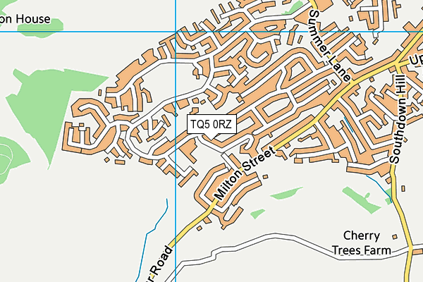 TQ5 0RZ map - OS VectorMap District (Ordnance Survey)