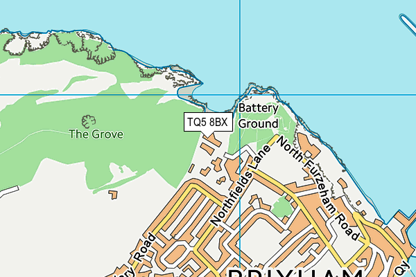 TQ5 8BX map - OS VectorMap District (Ordnance Survey)