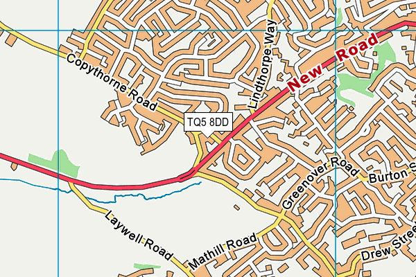 TQ5 8DD map - OS VectorMap District (Ordnance Survey)