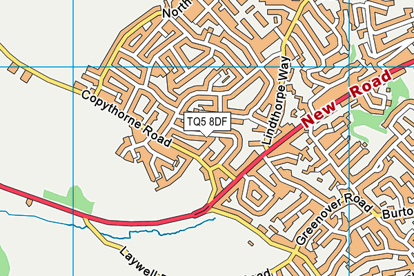 TQ5 8DF map - OS VectorMap District (Ordnance Survey)