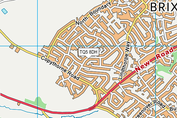 TQ5 8DH map - OS VectorMap District (Ordnance Survey)