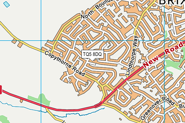 TQ5 8DQ map - OS VectorMap District (Ordnance Survey)
