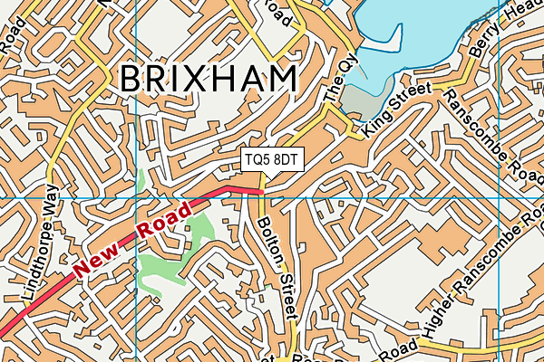 TQ5 8DT map - OS VectorMap District (Ordnance Survey)