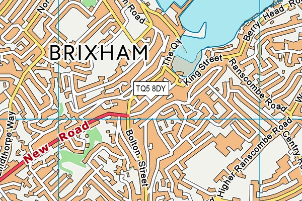 TQ5 8DY map - OS VectorMap District (Ordnance Survey)