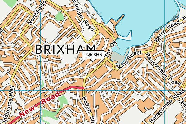 TQ5 8HN map - OS VectorMap District (Ordnance Survey)