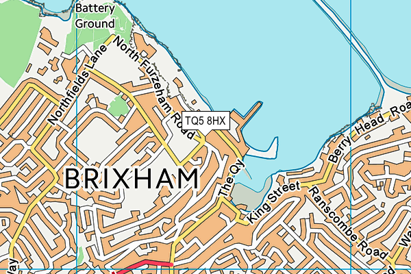 TQ5 8HX map - OS VectorMap District (Ordnance Survey)