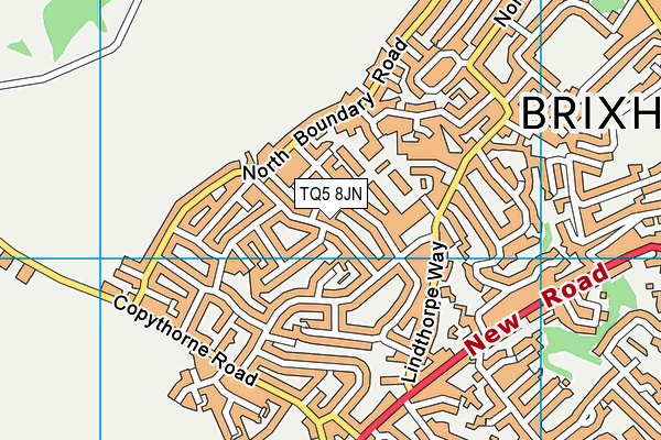 TQ5 8JN map - OS VectorMap District (Ordnance Survey)