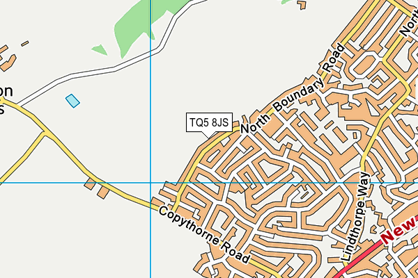TQ5 8JS map - OS VectorMap District (Ordnance Survey)