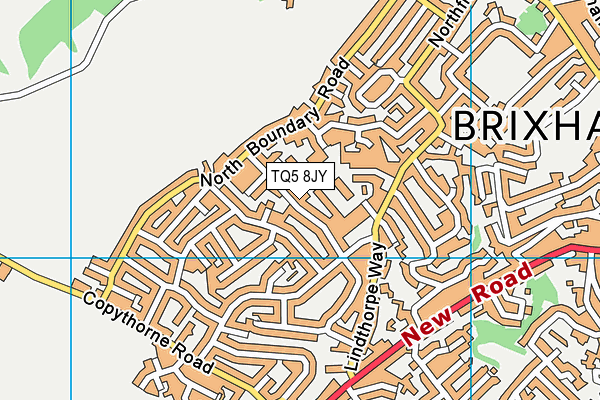 TQ5 8JY map - OS VectorMap District (Ordnance Survey)