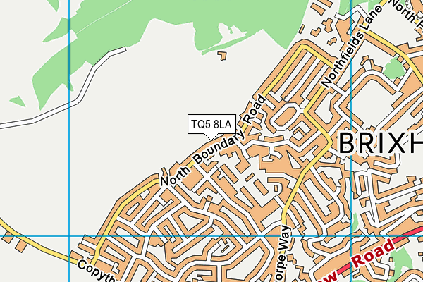 TQ5 8LA map - OS VectorMap District (Ordnance Survey)