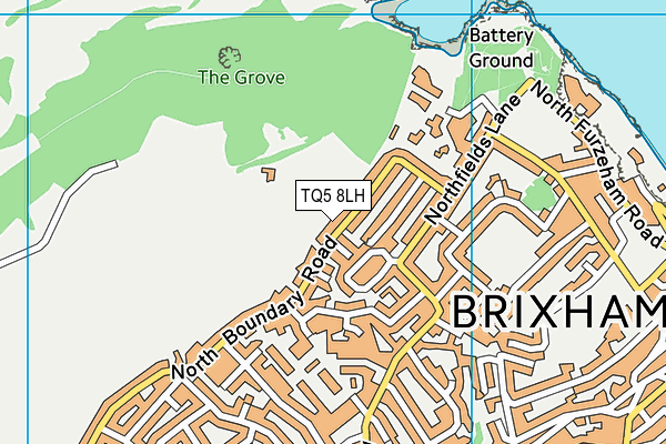 Brixham Cricket Club map (TQ5 8LH) - OS VectorMap District (Ordnance Survey)