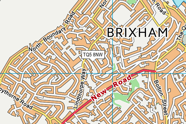 TQ5 8NW map - OS VectorMap District (Ordnance Survey)