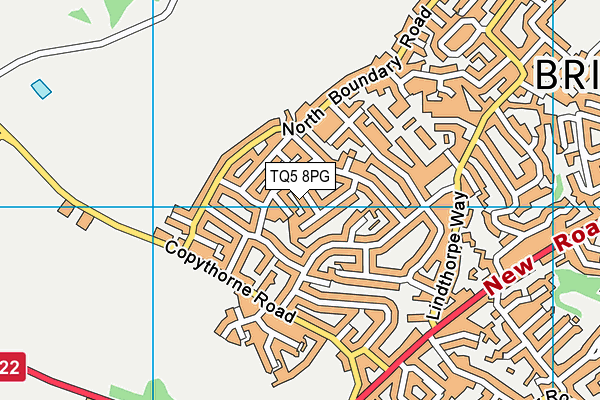 TQ5 8PG map - OS VectorMap District (Ordnance Survey)
