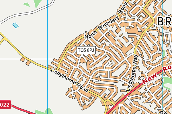 TQ5 8PJ map - OS VectorMap District (Ordnance Survey)