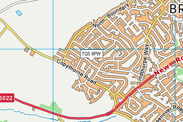 TQ5 8PW map - OS VectorMap District (Ordnance Survey)