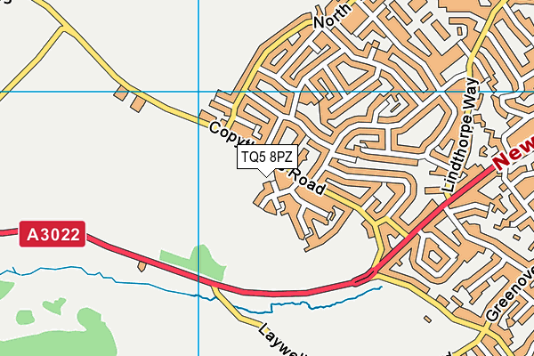 TQ5 8PZ map - OS VectorMap District (Ordnance Survey)