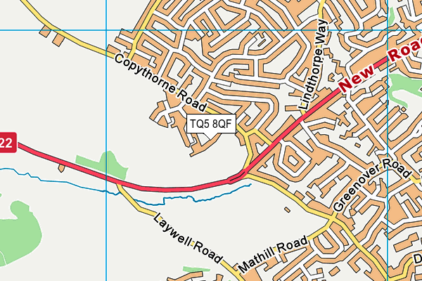 TQ5 8QF map - OS VectorMap District (Ordnance Survey)