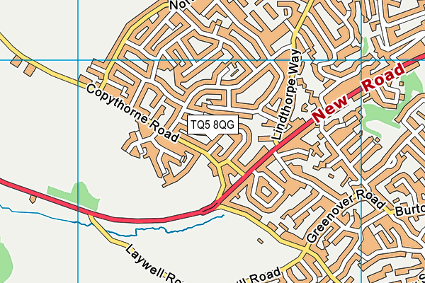 TQ5 8QG map - OS VectorMap District (Ordnance Survey)