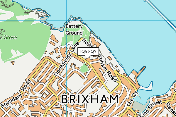 TQ5 8QY map - OS VectorMap District (Ordnance Survey)