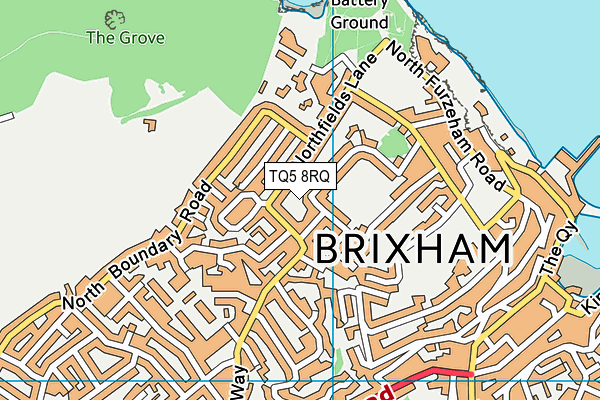 TQ5 8RQ map - OS VectorMap District (Ordnance Survey)