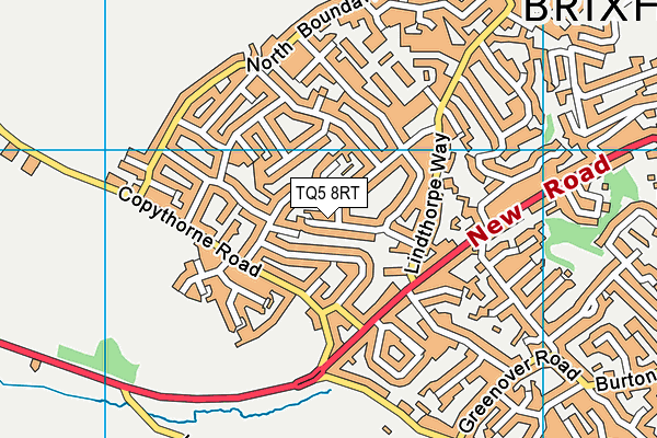 TQ5 8RT map - OS VectorMap District (Ordnance Survey)