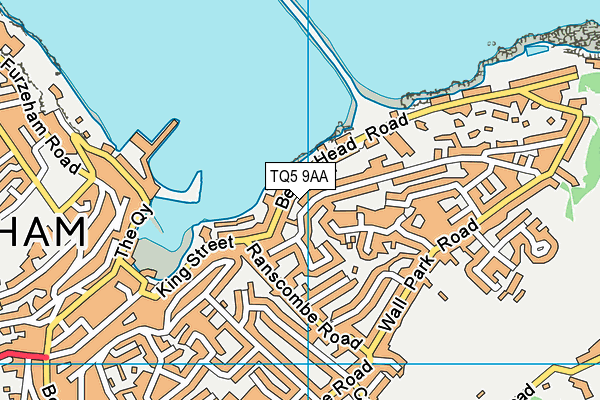 TQ5 9AA map - OS VectorMap District (Ordnance Survey)