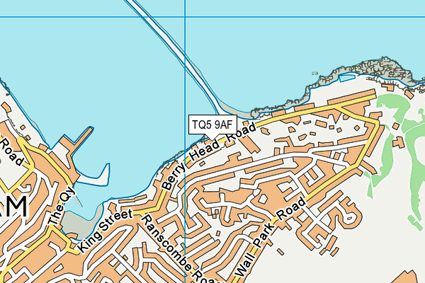 TQ5 9AF map - OS VectorMap District (Ordnance Survey)