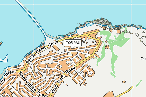 TQ5 9AU map - OS VectorMap District (Ordnance Survey)