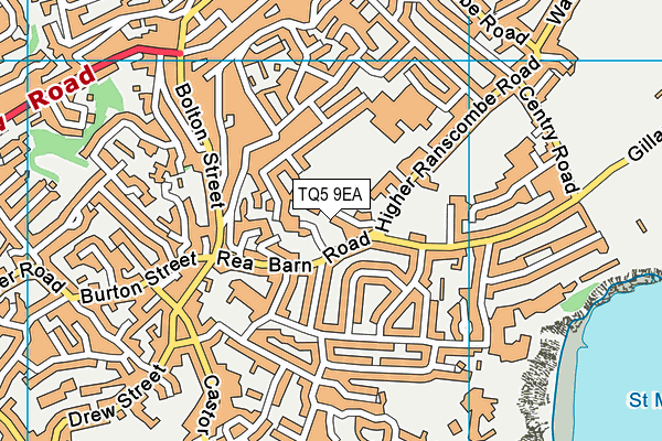 TQ5 9EA map - OS VectorMap District (Ordnance Survey)