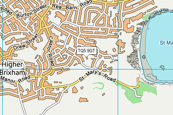 TQ5 9GT map - OS VectorMap District (Ordnance Survey)