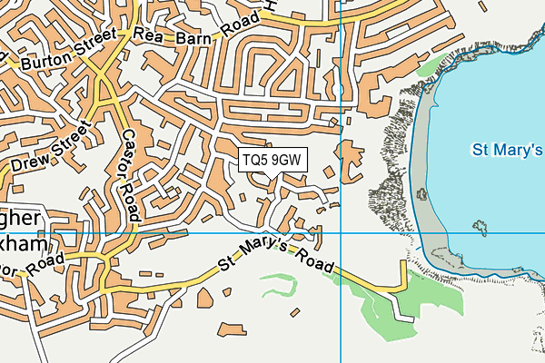 TQ5 9GW map - OS VectorMap District (Ordnance Survey)