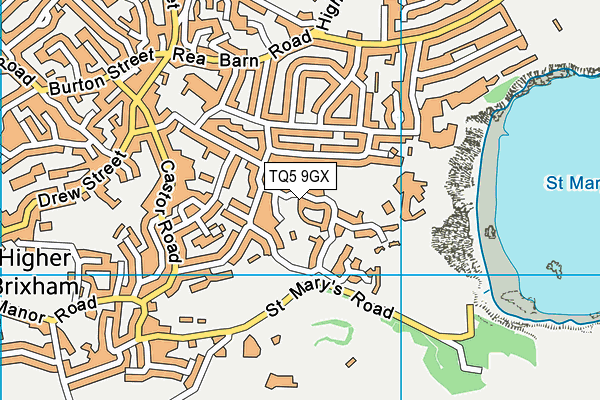 TQ5 9GX map - OS VectorMap District (Ordnance Survey)