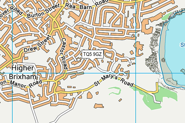 TQ5 9GZ map - OS VectorMap District (Ordnance Survey)